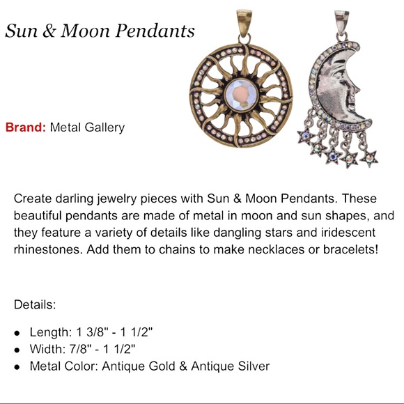 Beautiful moon with multicolored stones & dangly stars necklace on silver chain - Picture 12 of 12